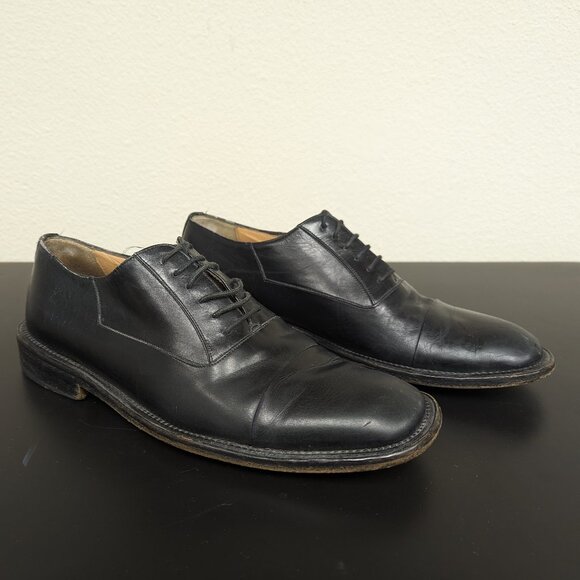 Bruno Magli Black Leather Cap Toe Oxford main image 6